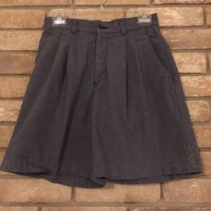 Pleated Shorts Blue Khaki